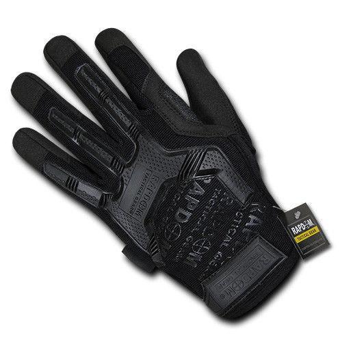 Military Impact Protection Tactical Touchscreen Gloves-Black-Small-