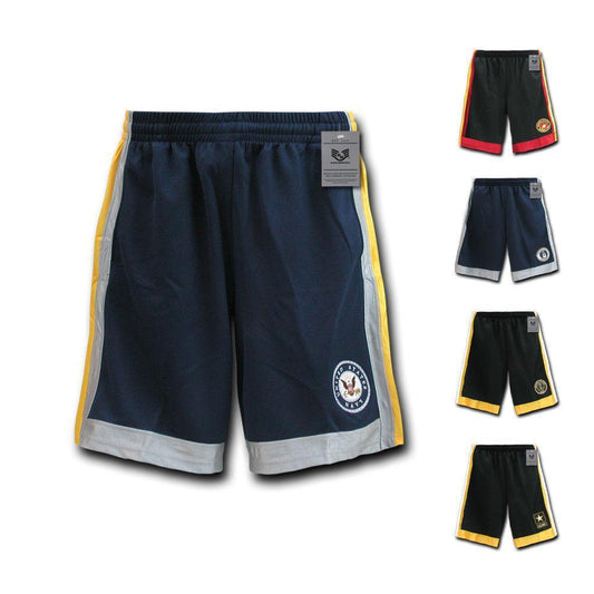 US Army Air Force Navy Marines Military Performance Training Shorts-Air Force - Navy-X-Large-