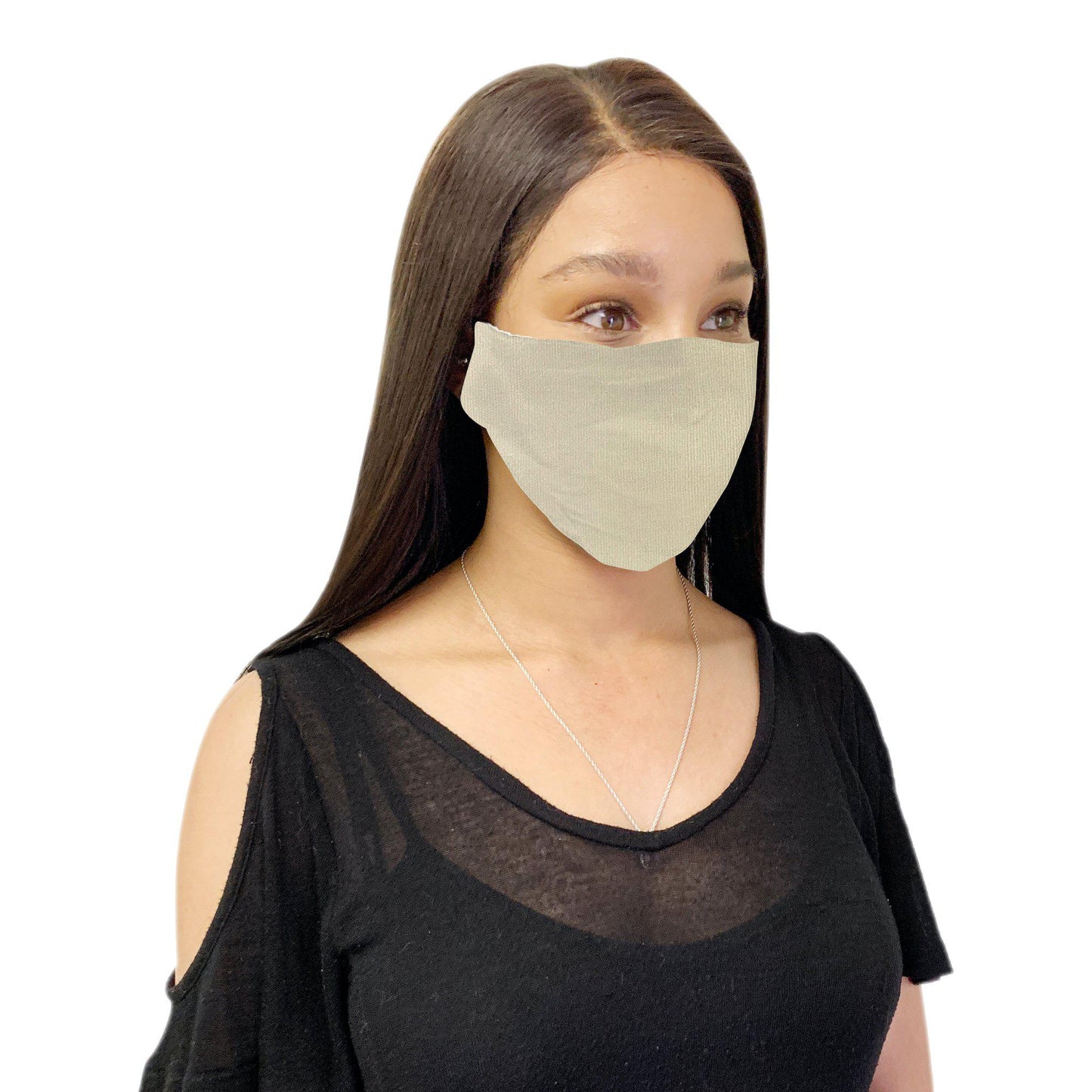 Cotton Face Mask 4 Pack Cloth Masks Multi Color for Mouth Nose Washable Reusable Double Layer Adjustable Unisex-Black/Grey/Blue/Ivory-