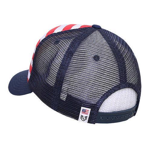 Patriotic American USA Flag Full Print Classic Foam Mesh Trucker Caps Hats-