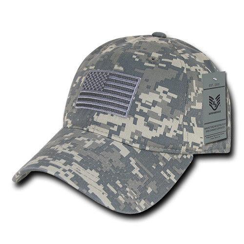 Patriotic USA American Team Tonal Flag Washed Cotton Polo Dad Caps Hats-ACU-