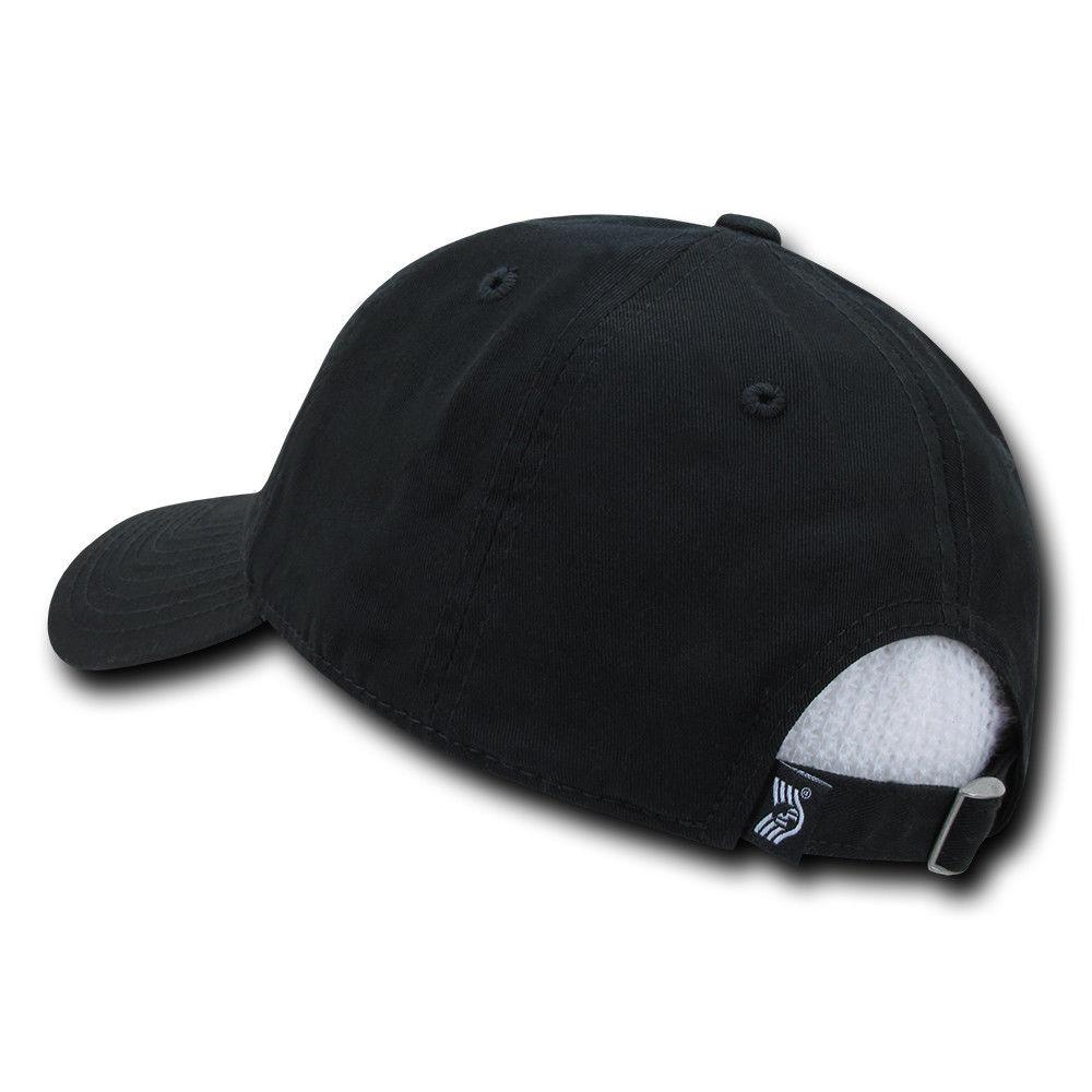 Patriotic USA American Team Tonal Flag Washed Cotton Polo Dad Caps Hats-Black-