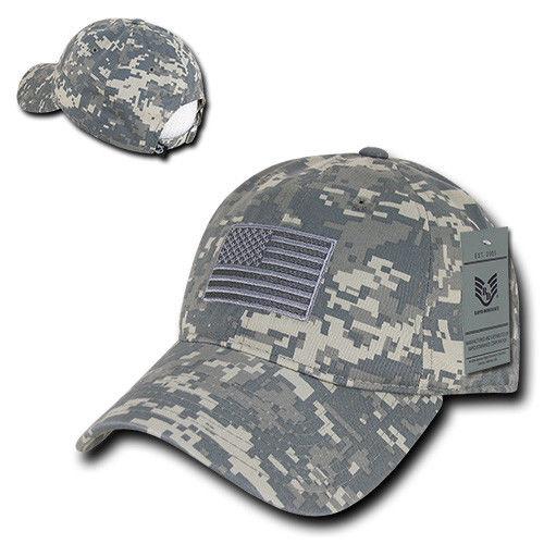 Patriotic USA American Team Tonal Flag Washed Cotton Polo Dad Caps Hats-Black-