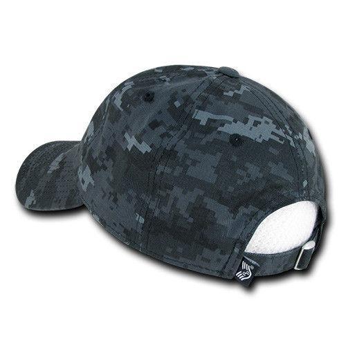 Patriotic USA American Team Tonal Flag Washed Cotton Polo Dad Caps Hats-Black-