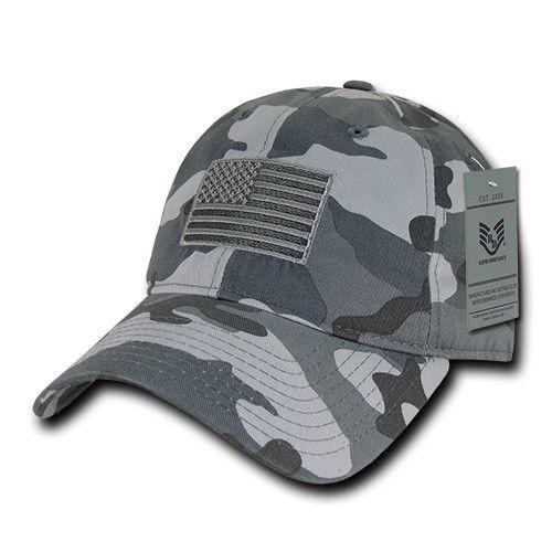 Patriotic USA American Team Tonal Flag Washed Cotton Polo Dad Caps Hats-Urban-