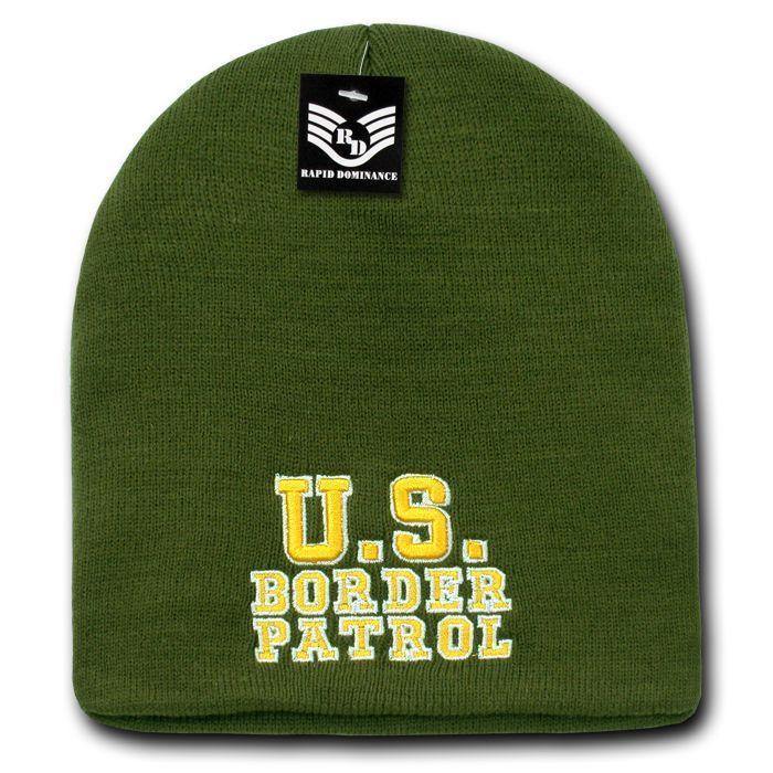 Police Fire Dept Security Border Patrol Sheriff Short Beanies Knit Caps Winter-Fire Department - Navy-