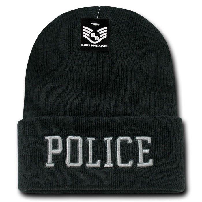 Rapid Dominance Police Fire Dept Security Sheriff Border Patrol Long Cuffed Warm Winter Beanies-Fire Department - Navy-