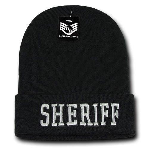 Rapid Dominance Police Fire Dept Security Sheriff Border Patrol Long Cuffed Warm Winter Beanies-Fire Department - Navy-