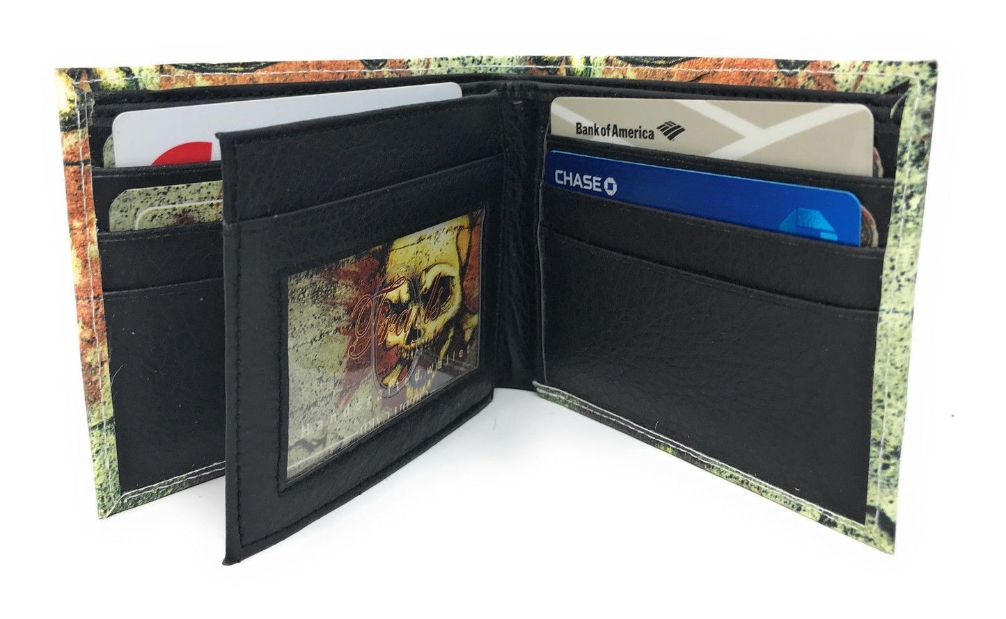 Printed Designs Bifold Wallets In Gift Box Cash Card Id Slots Mens Womens Youth-US 100 DOLLARS-