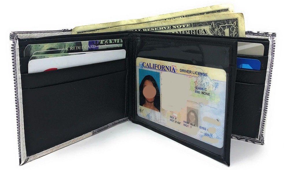 Printed Designs Bifold Wallets In Gift Box Cash Card Id Slots Mens Womens Youth-US 100 DOLLARS-