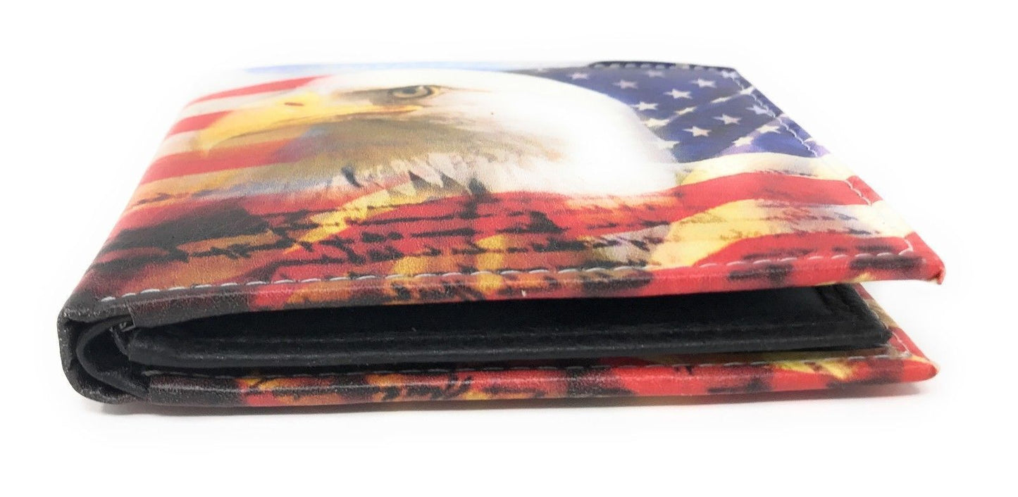 Printed Designs Bifold Wallets In Gift Box Cash Card Id Slots Mens Womens Youth-US 100 DOLLARS-
