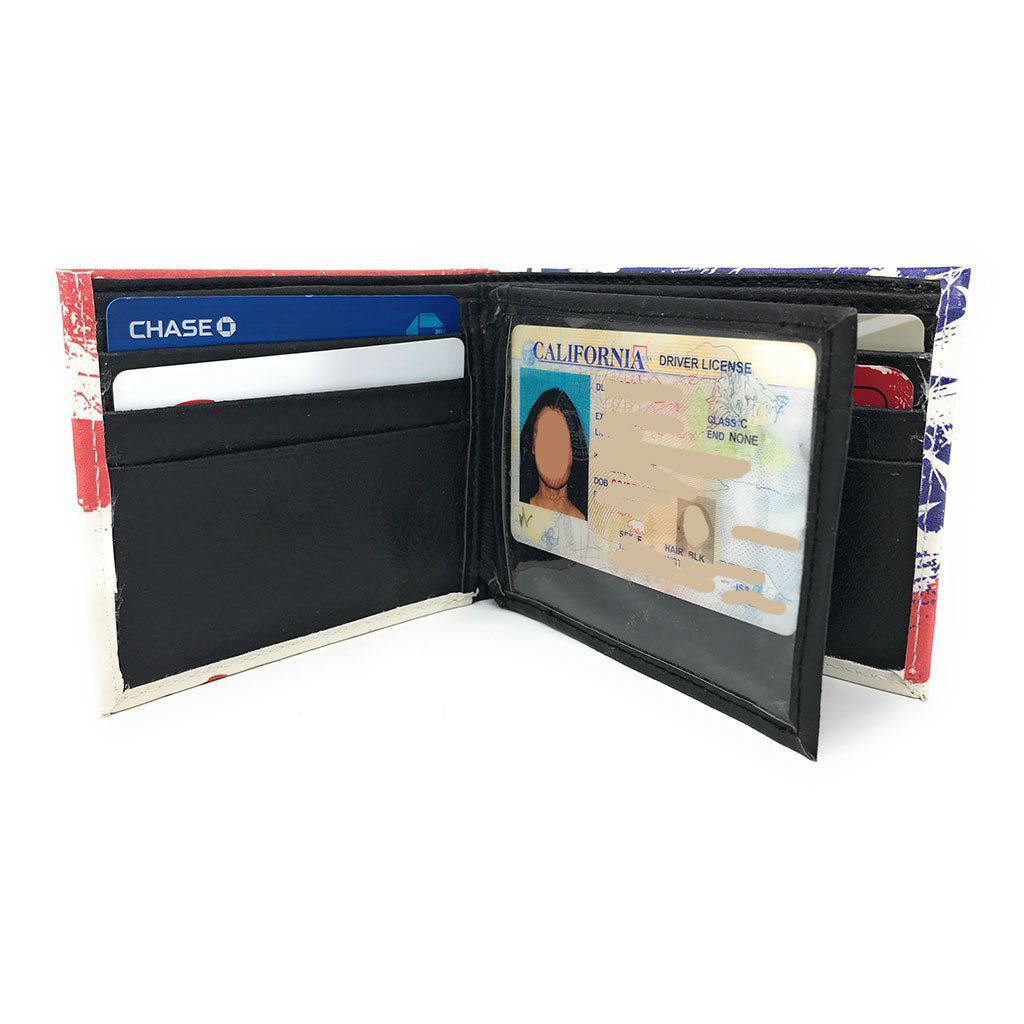 Printed Designs Bifold Wallets In Gift Box Cash Card Id Slots Mens Womens Youth-US 100 DOLLARS-