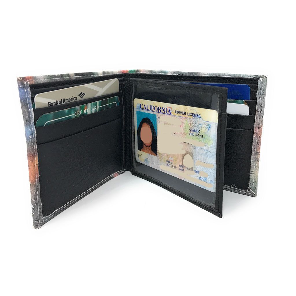 Printed Designs Bifold Wallets In Gift Box Cash Card Id Slots Mens Womens Youth-US 100 DOLLARS-