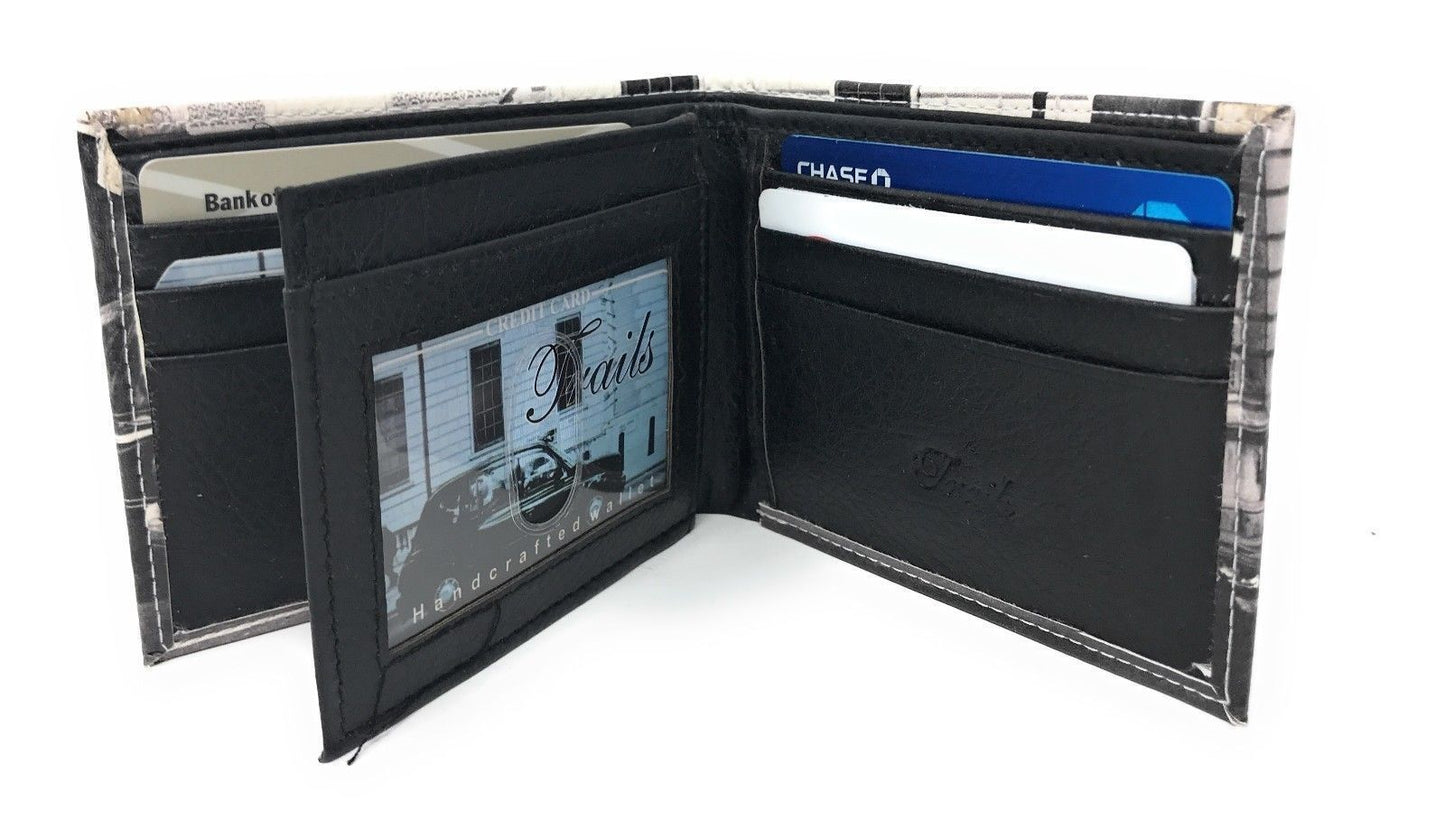 Printed Designs Bifold Wallets In Gift Box Cash Card Id Slots Mens Womens Youth-US 100 DOLLARS-