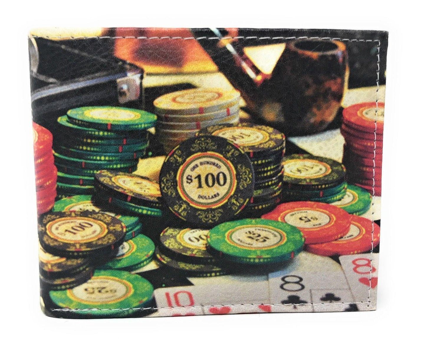 Printed Designs Bifold Wallets In Gift Box Cash Card Id Slots Mens Womens Youth-US 100 DOLLARS-