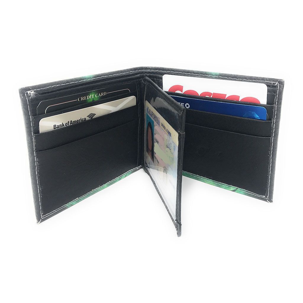 Printed Designs Bifold Wallets In Gift Box Cash Card Id Slots Mens Womens Youth-US 100 DOLLARS-