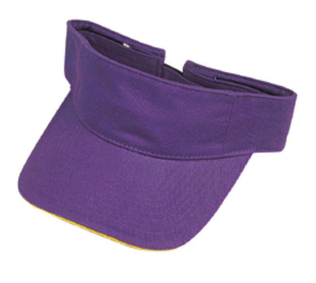 1 Dozen Washed Sandwich Cotton Sun Beach Visors Gold Wholesale Lot Bulk-