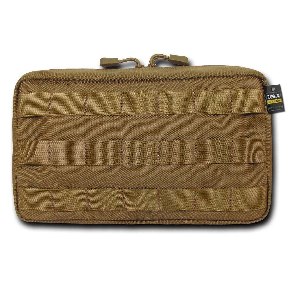 RAPDOM 10X6 Molle Utility Storage Pouch Horizontal Tactical Gear Military-Black-