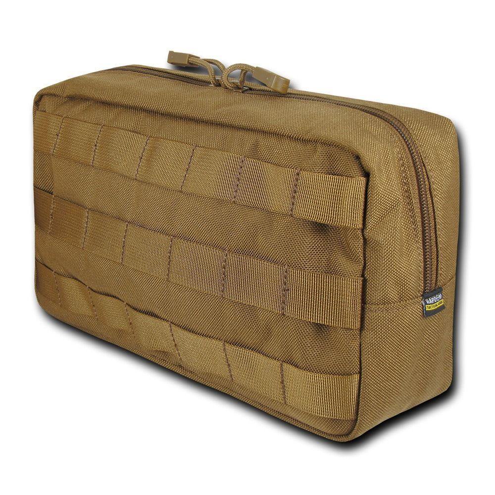 RAPDOM 10X6 Molle Utility Storage Pouch Horizontal Tactical Gear Military-Black-