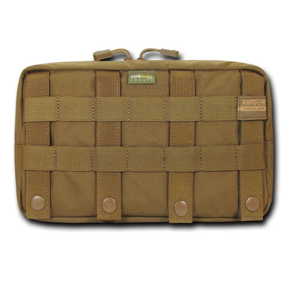 RAPDOM 10X6 Molle Utility Storage Pouch Horizontal Tactical Gear Military-Black-