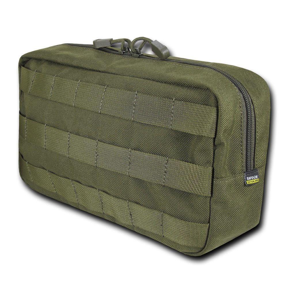 RAPDOM 10X6 Molle Utility Storage Pouch Horizontal Tactical Gear Military-Black-