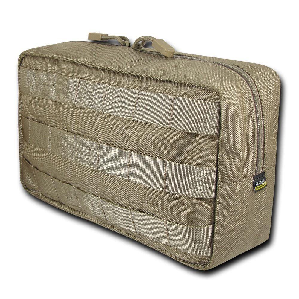 RAPDOM 10X6 Molle Utility Storage Pouch Horizontal Tactical Gear Military-Black-