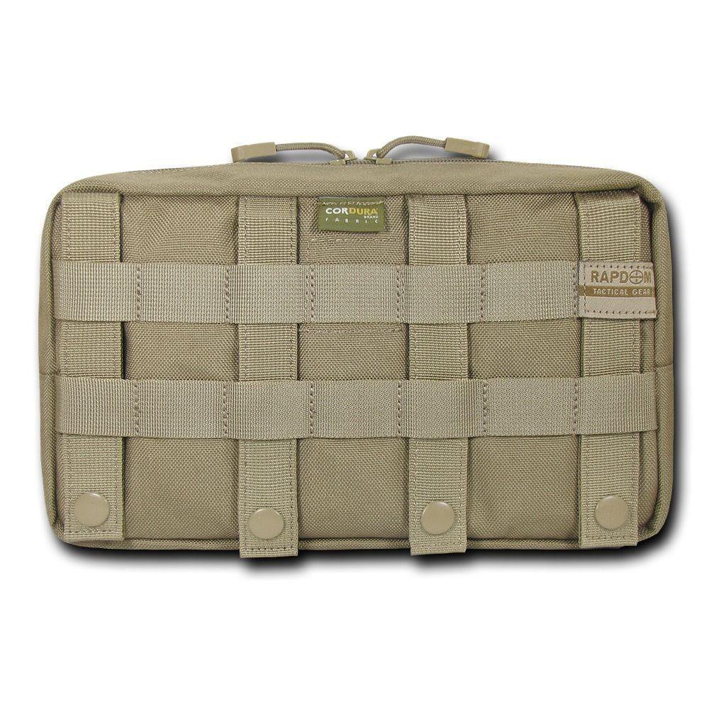 RAPDOM 10X6 Molle Utility Storage Pouch Horizontal Tactical Gear Military-Black-