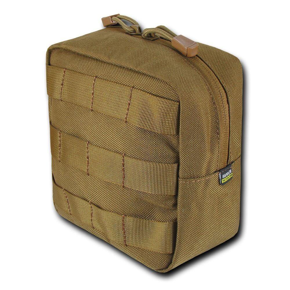 RAPDOM Compact Utility Pouch Bag Travel Tactical Gear Military Army Molle 6X6-Black-