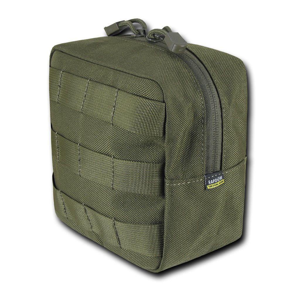 RAPDOM Compact Utility Pouch Bag Travel Tactical Gear Military Army Molle 6X6-Black-