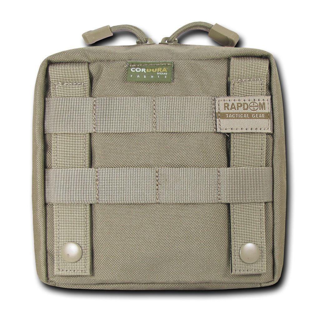 RAPDOM Compact Utility Pouch Bag Travel Tactical Gear Military Army Molle 6X6-Black-