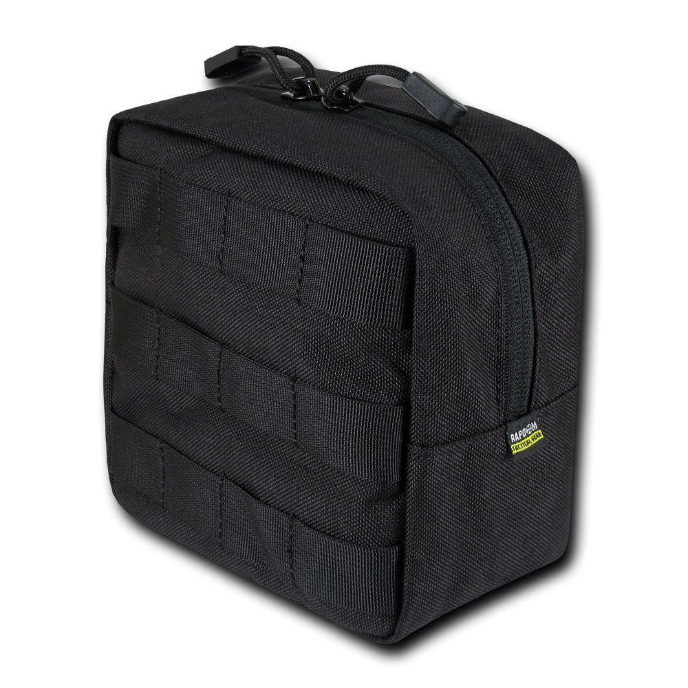 RAPDOM Compact Utility Pouch Bag Travel Tactical Gear Military Army Molle 6X6-Black-