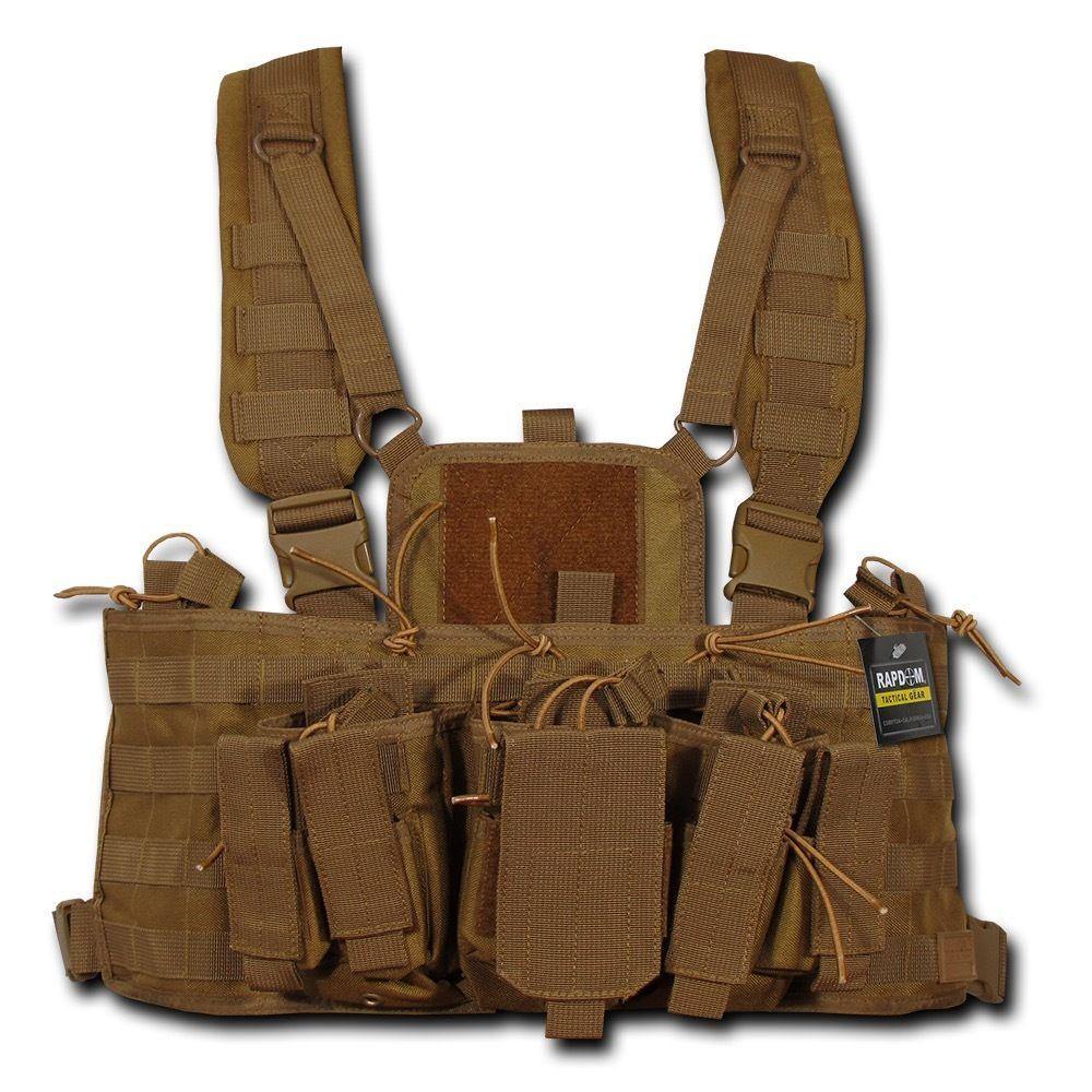 RAPDOM Heavy Duty Molle Webbing Rig Vest Military Army Law Enforcement-Coyote-