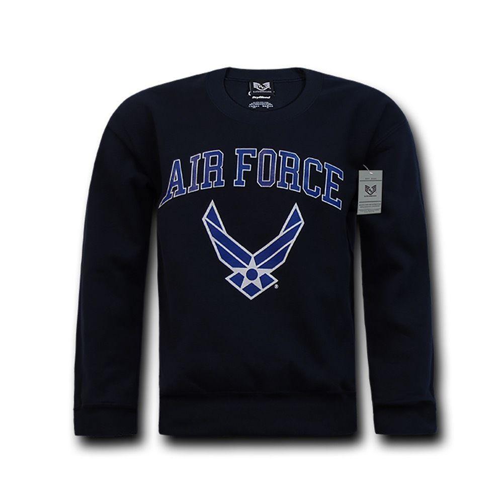 Rapid Dominance Crewneck Sweatshirt Pullover Long Sleeve Military Navy T-Shirts Tees!!-Air Force - Navy-Regular-Small