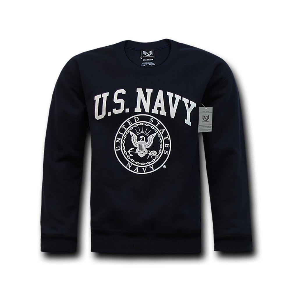 Rapid Dominance Crewneck Sweatshirt Pullover Long Sleeve Military Navy T-Shirts Tees!!-Air Force - Navy-Regular-Small