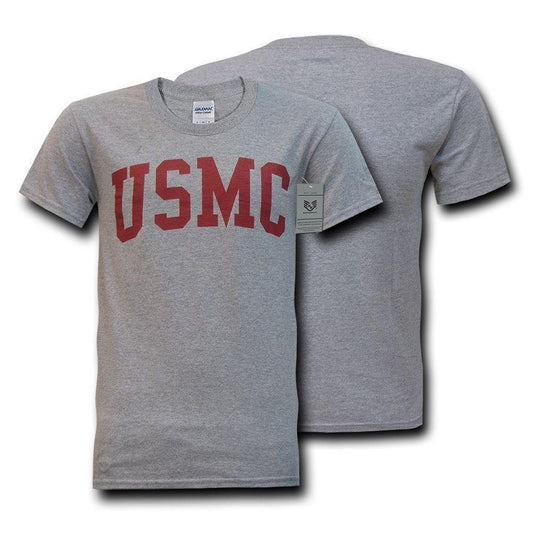 Rapid Dominace USmc Marines Military T-Shirts Tees Cotton Heather Grey-Heather Grey - USMC-Regular-Small