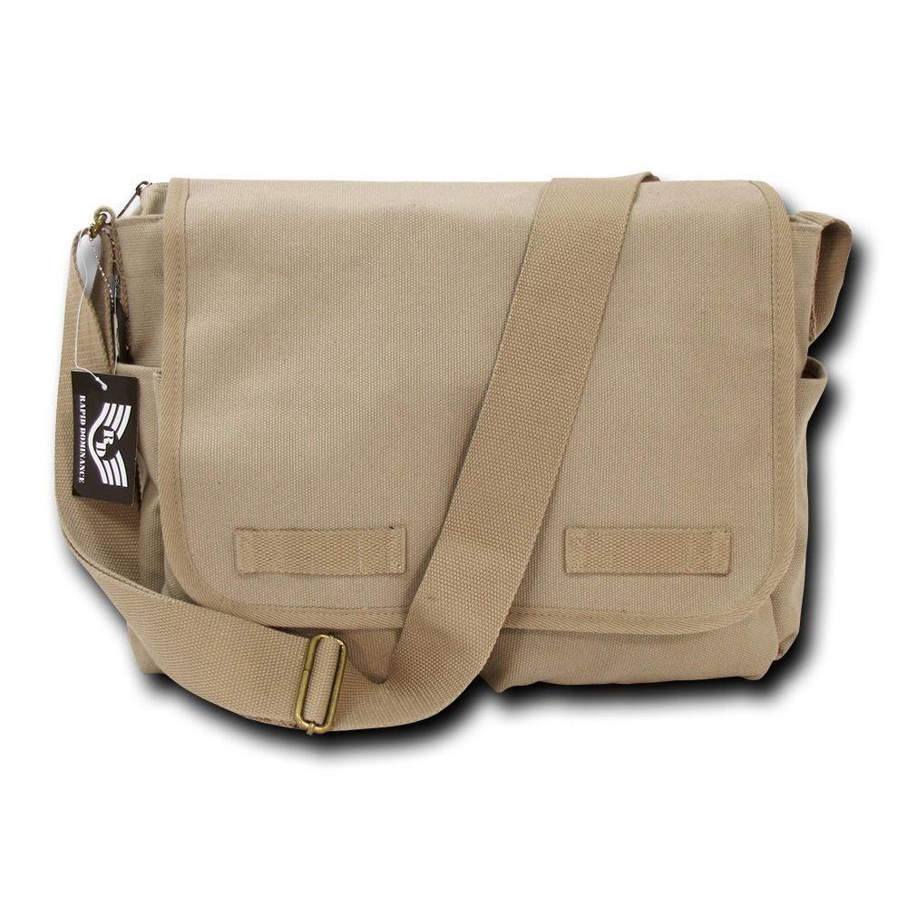 Rapid Dominance Durable Cotton Canvas Classic Military Shoulder Messenger Bags-Olive-