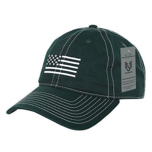 Rapid Dominance USA Flag Embroidered Patriotic Relaxed Baseball Caps Hats Unisex-Black-
