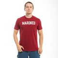 Rapid Felt Applique Military Air Force Navy Marine Navy Army T-Shirts Tees-Marine-Maroon-Regular-Medium