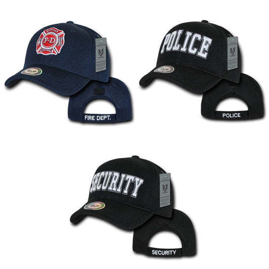 Rapid Fire Department Police Security Air Mesh Baseball Caps Hats-Police navy-