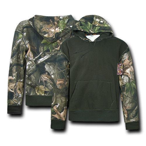 Rapid Hybricam Hunting Pullover Grey Bark Camouflage Drawstring Hoodie Jacket-Grey Bark-Regular-Small