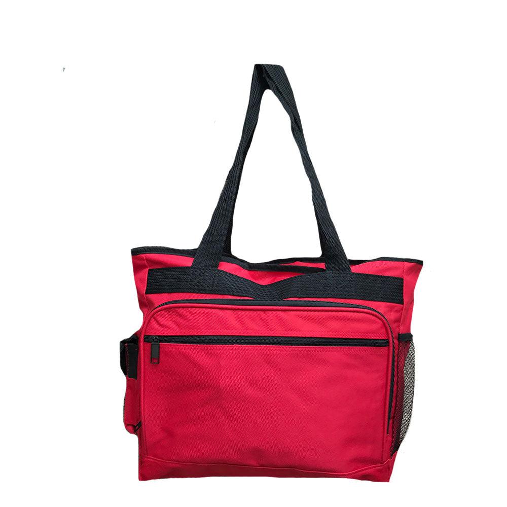 Large Tote Bags For Shopping Grocery Work Travel School W/ Organizer 16x14inch-Royal-