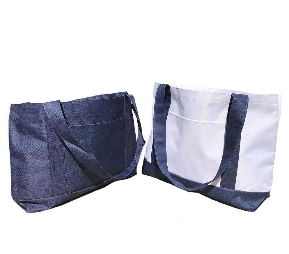 Reusable Grocery Shopping Tote Bags With Wide Bottom Gusset Travel Gym Sports-ROYAL-