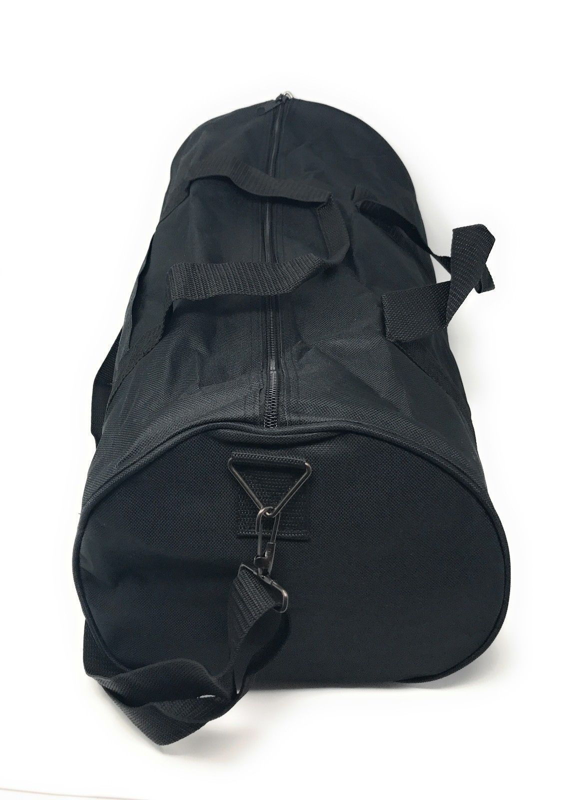 Roll Shape 18 inch Duffle Bag Travel Sports Gym School Carry On Luggage Shoulder Strap-Black-