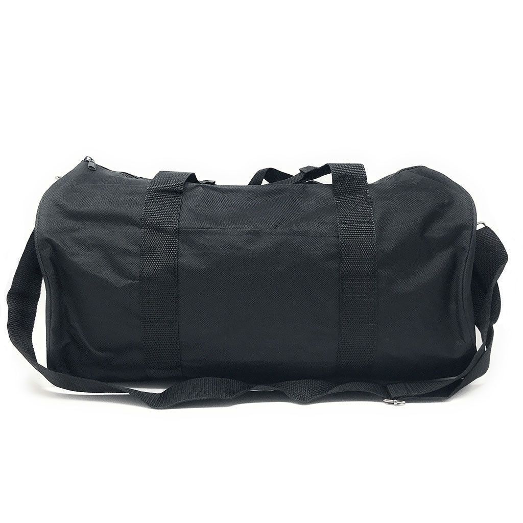 Roll Shape 18 inch Duffle Bag Travel Sports Gym School Carry On Luggage Shoulder Strap-Black-
