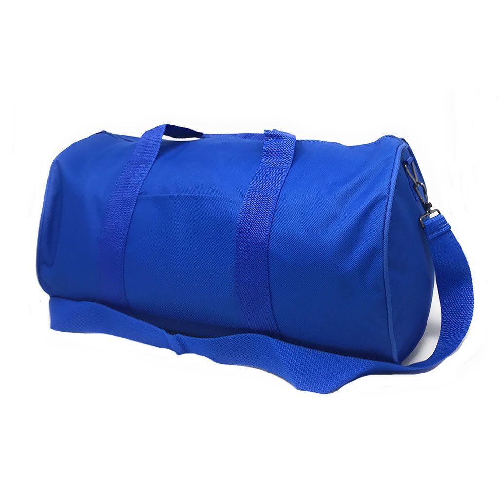 Roll Shape 18 inch Duffle Bag Travel Sports Gym School Carry On Luggage Shoulder Strap-Black-