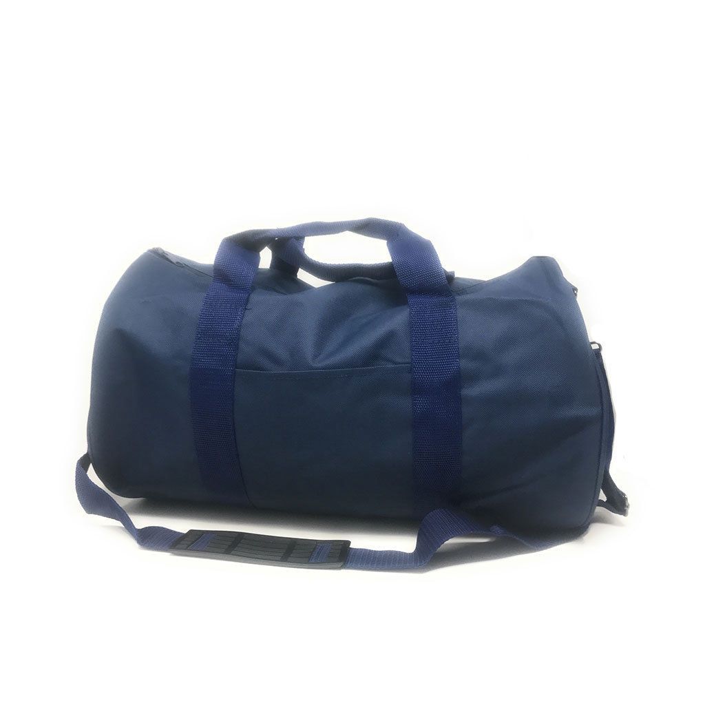 Roll Shape 18 inch Duffle Bag Travel Sports Gym School Carry On Luggage Shoulder Strap-Black-