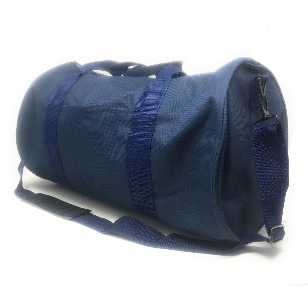 Roll Shape 18 inch Duffle Bag Travel Sports Gym School Carry On Luggage Shoulder Strap-Black-