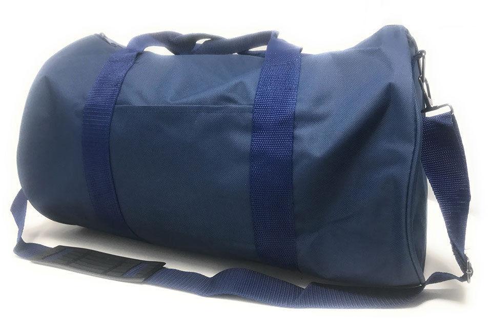 Roll Shape 18 inch Duffle Bag Travel Sports Gym School Carry On Luggage Shoulder Strap-Black-
