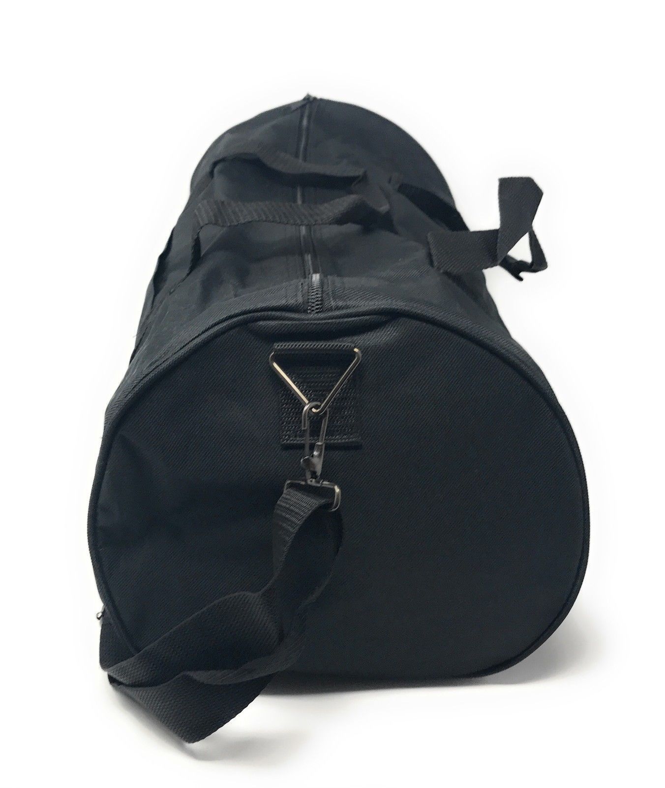 Roll Shape 18 inch Duffle Bag Travel Sports Gym School Carry On Luggage Shoulder Strap-Black-