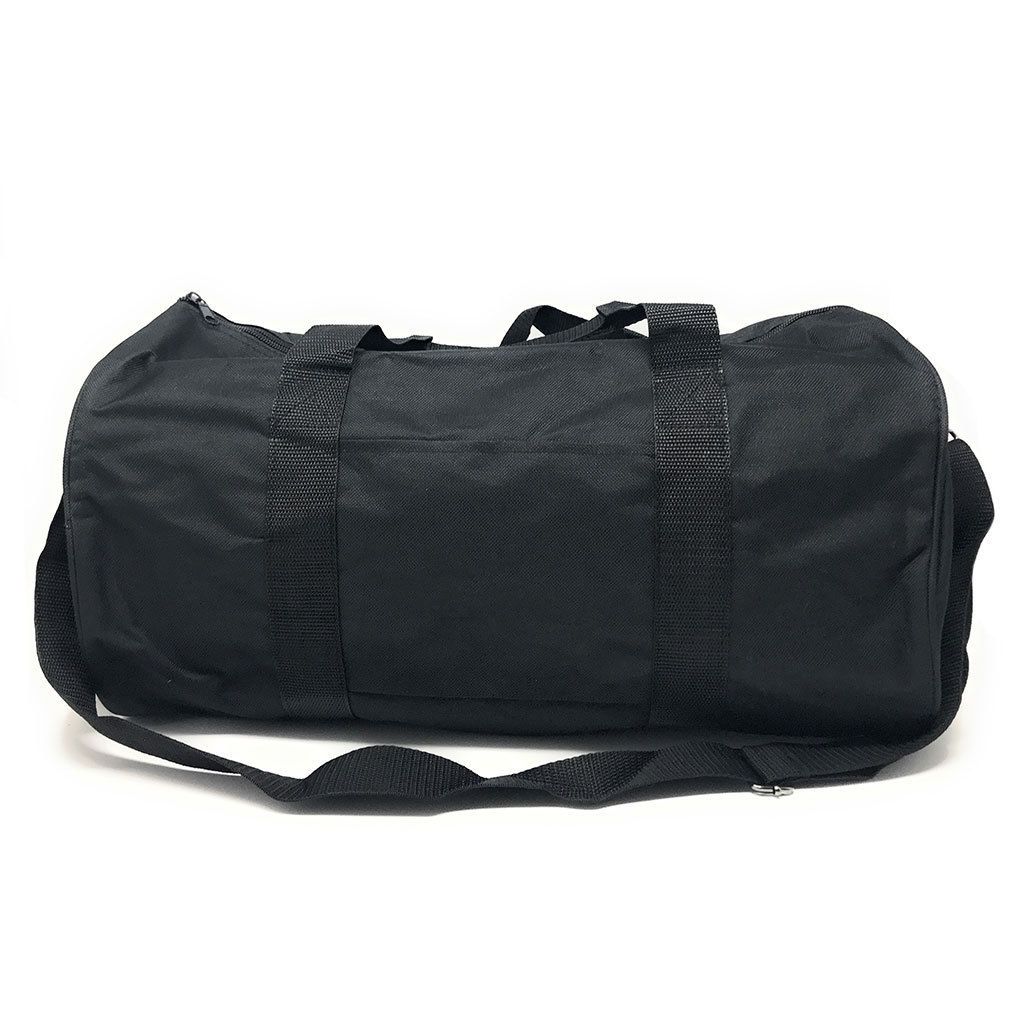 Roll Shape 18 inch Duffle Bag Travel Sports Gym School Carry On Luggage Shoulder Strap-Black-
